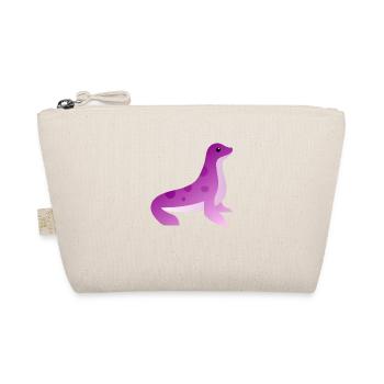 Pink and Purple Ombre Seal - Organic Pouch - nature - Front