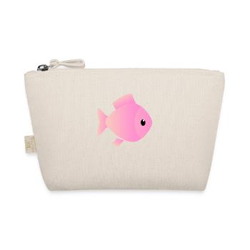 Sunrise Pink und Peach Ombre Fisch - Bio-Täschchen - Natur - Vorne