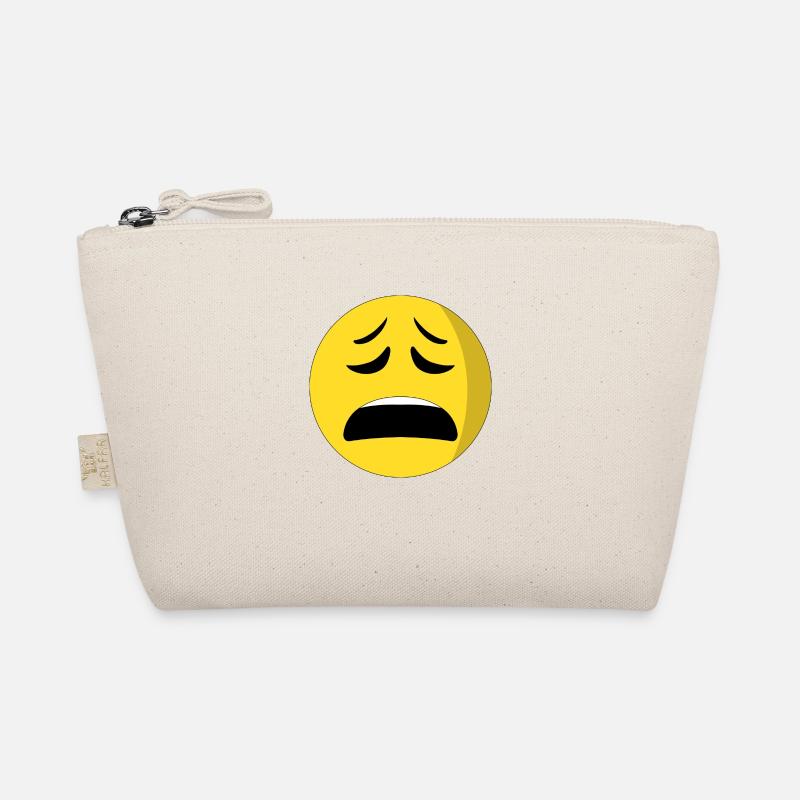 Erschöpfte Emoiji Gesicht - Bio-Täschchen - Natur