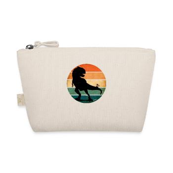 Funny Cat T-Rex Dinosaur Vintage Retro Sunset - Trousse biologique - nature - Devant