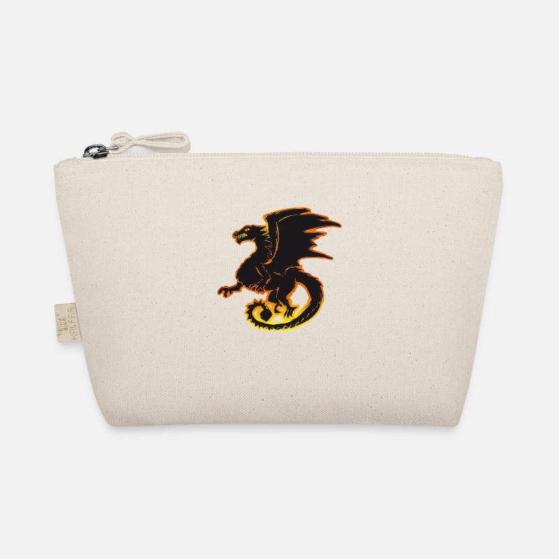 Drache, Drachen, dragon, draco, Feuer, fire - Bio-Täschchen - Natur