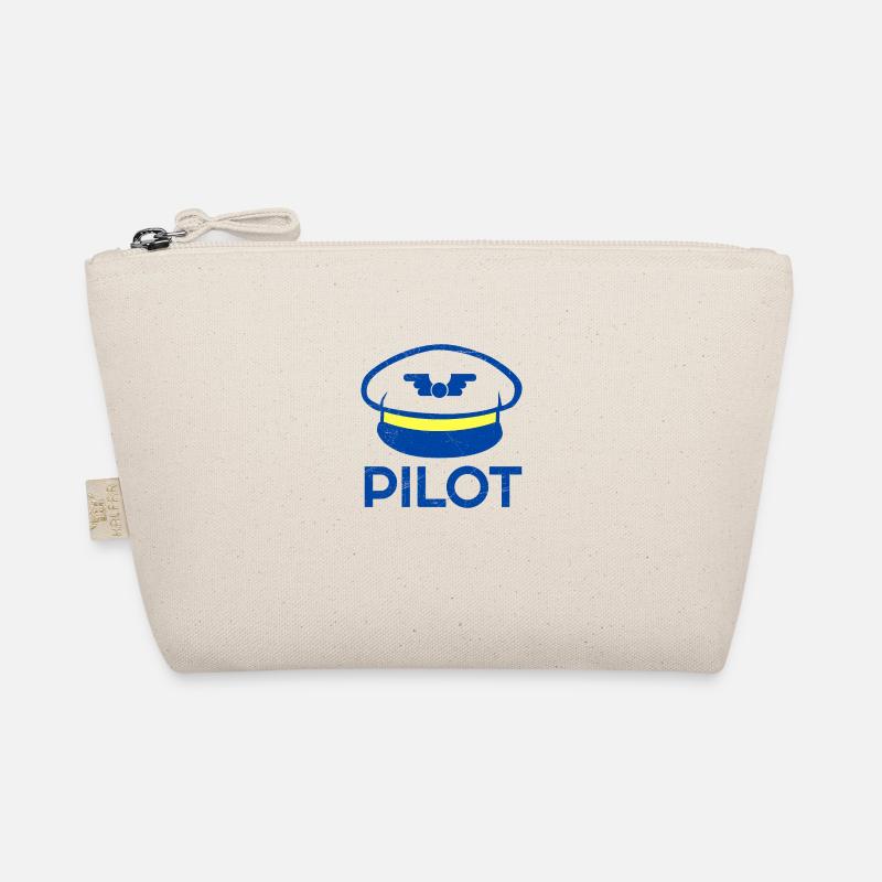 Pilot Co-Pilot Flug Paar Partnerlook Geschenkidee Bio-Täschchen