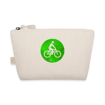 Bicycle sign traffic light green - Organic Pouch - nature - Front