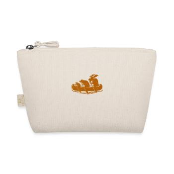Canoe Beaver Bear Moose Canoeing Canada Gift Idea - Organic Pouch - nature - Front