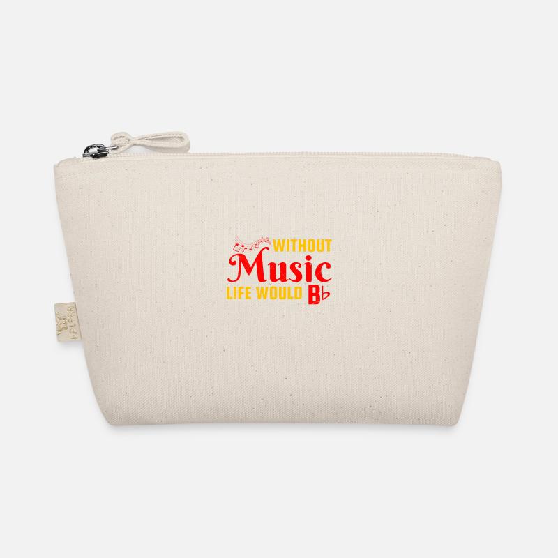Without Music Life Would Be Flat Gift Idea Organic Pouch