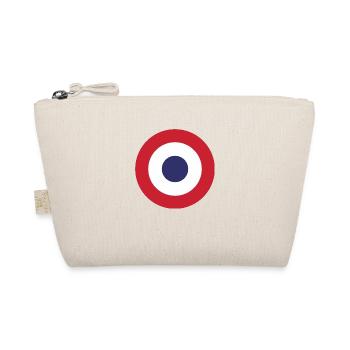 Frankreich Flag Round Target - Bio-Täschchen - Natur - Vorne