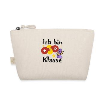 ich bin 1 klasse gamer schüler geschenk - Bio-Täschchen - Natur - Vorne