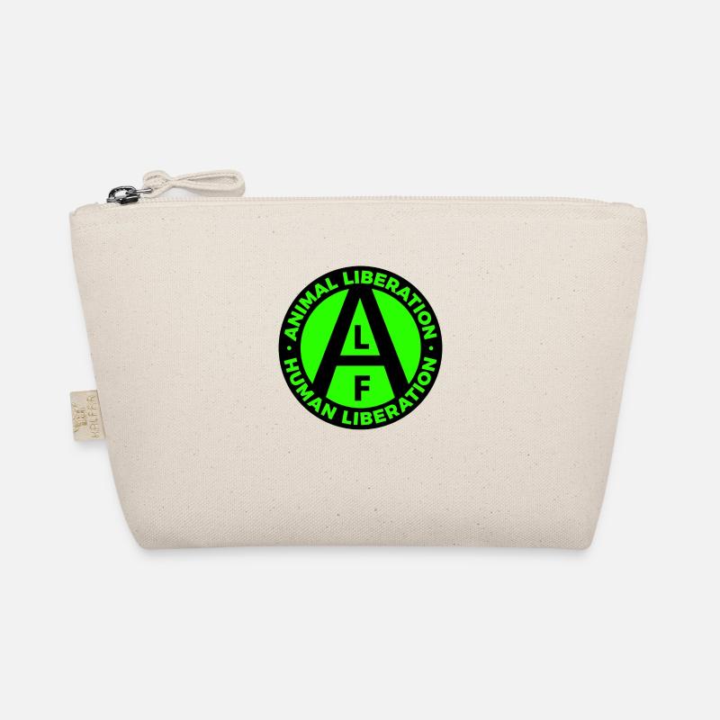 alfanimalliberationhumanliberationblack neon green - Bio-Täschchen - Natur