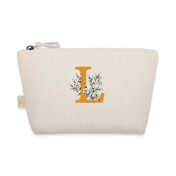 Letter first name "L" mustard - Organic Pouch - nature - Front