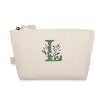 Letter first name "L" khaki - Organic Pouch - nature - Front