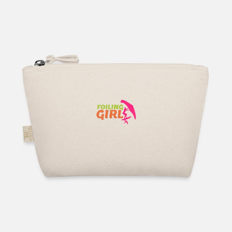 Surfer Foiling Girl Wingfoil Wingfoiler Geschenk Bio-Täschchen