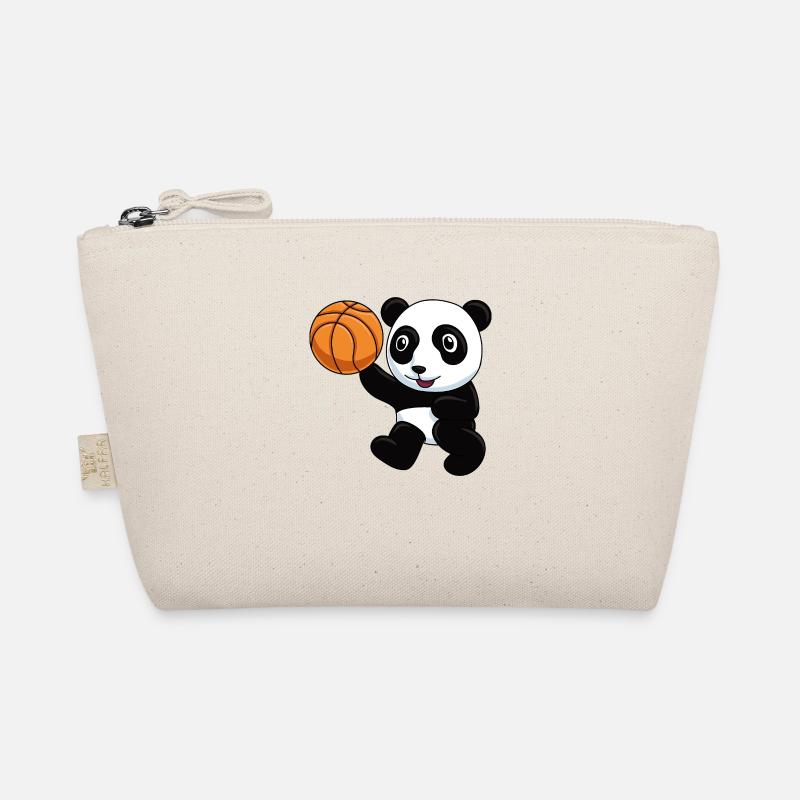Basketball Panda - Bio-Täschchen - Natur
