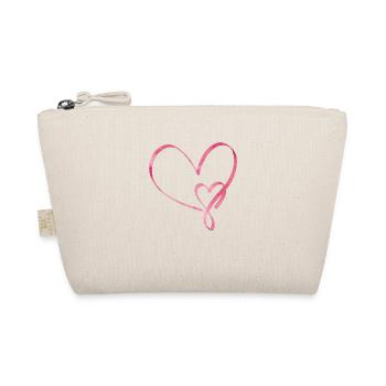 Chemise d’amour coeur Noël Saint-Valentin - Trousse biologique - nature - Devant
