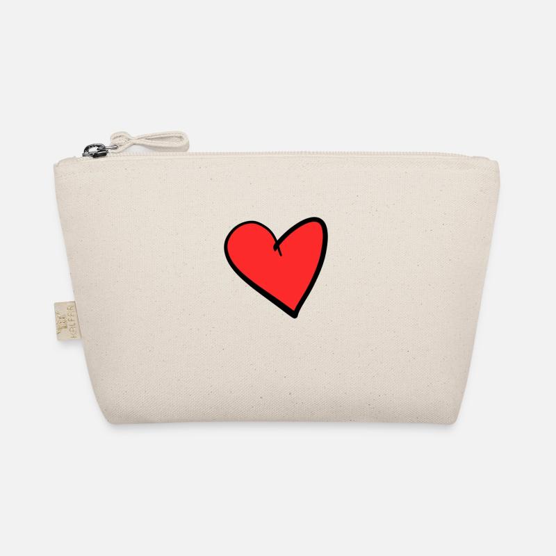 Heart red Organic Pouch