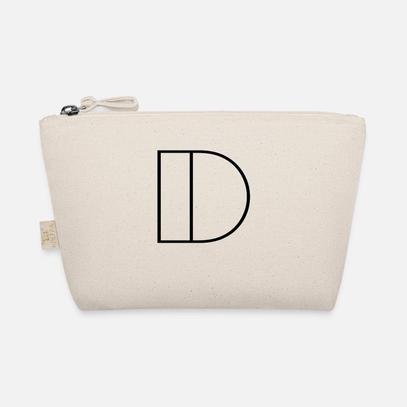 Buchstabe "D" Modern Schwarz Bio-Täschchen