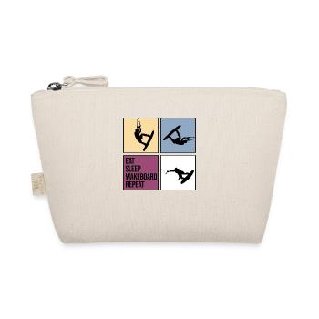 wakeboard wakeboarder cable wasserratte repeat - Organic Pouch - nature - Front
