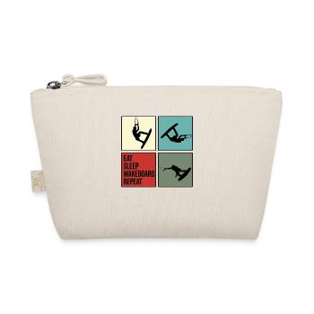 wakeboard wakeboarder cable water rat eat repeat - Organic Pouch - nature - Front