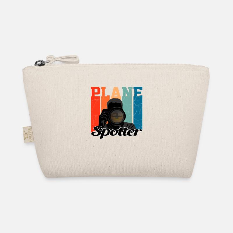 Plane Spotter Camera - Vintage Geschenk Flugzeug Bio-Täschchen