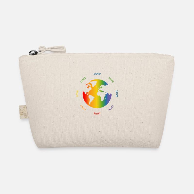 Regenbogen Weltkugel Love world Bio-Täschchen