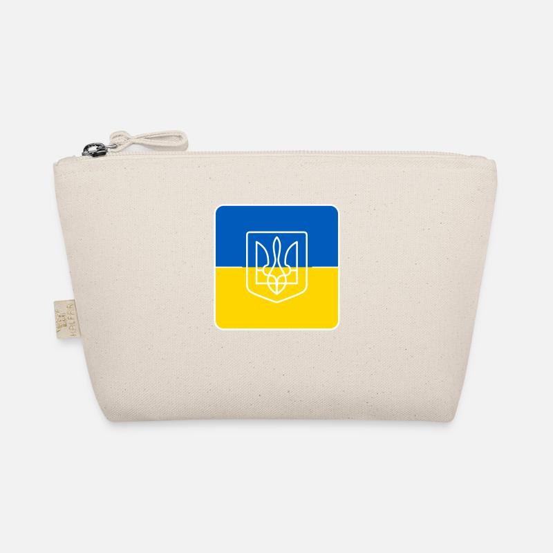 Drapeau symbole de l’Ukraine avec frontière Trousse biologique