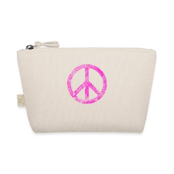 Peacezeichen Pazifist Frieden Graffiti Grunge Used - Bio-Täschchen - Natur - Vorne