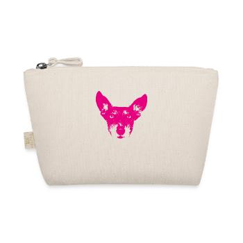 Hund Pink - Bio-Täschchen - Natur - Vorne