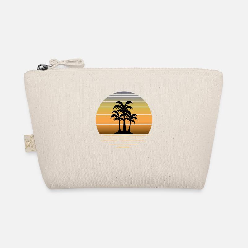 Rêves de vacances: soleil palmiers plage de sable Trousse biologique