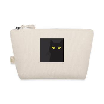 BLACK CAT IS WATCHING YOU. Cat watching you!! - Organic Pouch - nature - Front