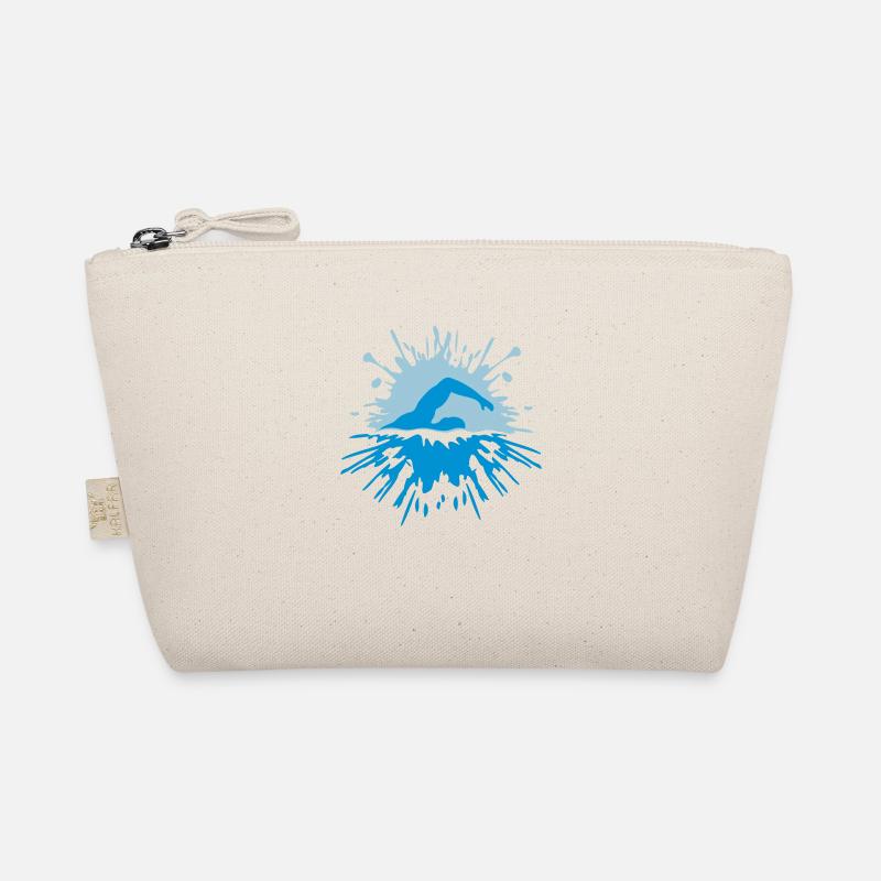 Klecks Sport Schwimmer - Bio-Täschchen - Natur