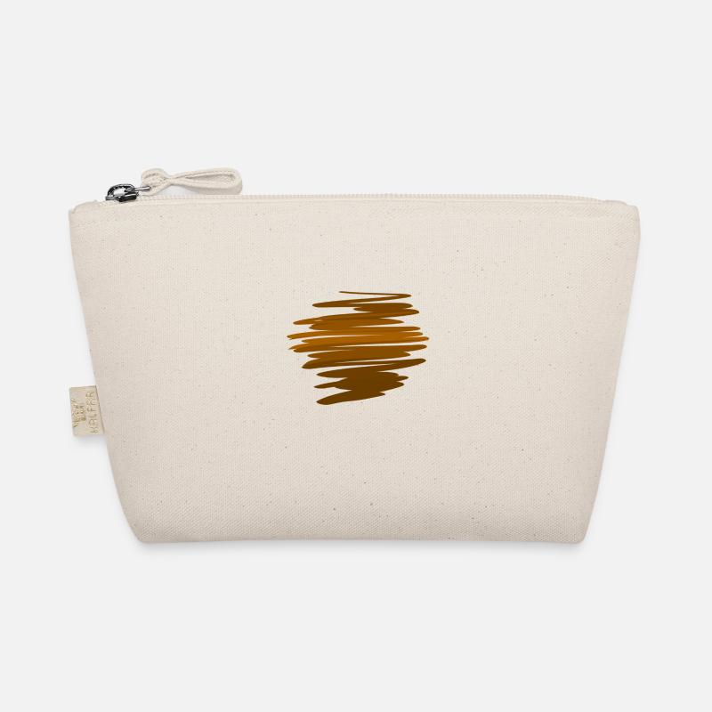 color line brown stroke Organic Pouch