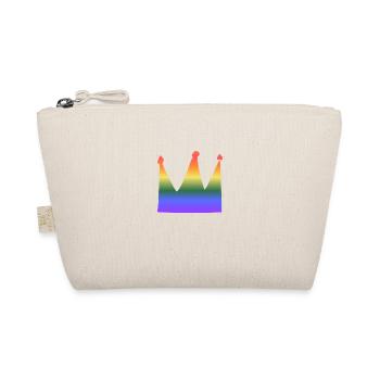 crown symbol lgbt colors rainbow - Organic Pouch - nature - Front