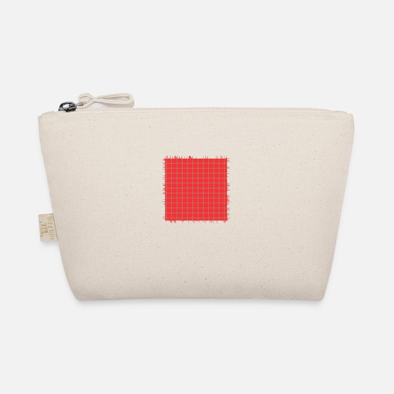 red square shape crossed checkered pattern Organic Pouch