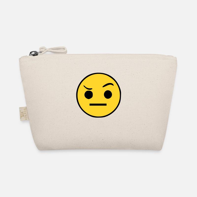 Emoji Skepticism Sketch Color Organic Pouch