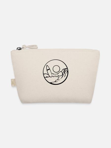 Beach Surfboard Wave - Organic Pouch - nature - Front