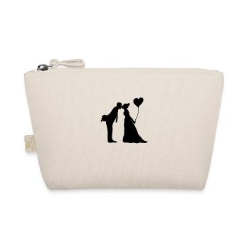 Couple nuptial avec ballon de cœur - Trousse biologique - nature - Devant