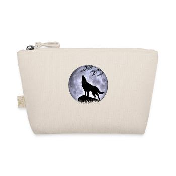 Wolf Full Moon Halloween Night Nightmare Forest Nature - Organic Pouch - nature - Front