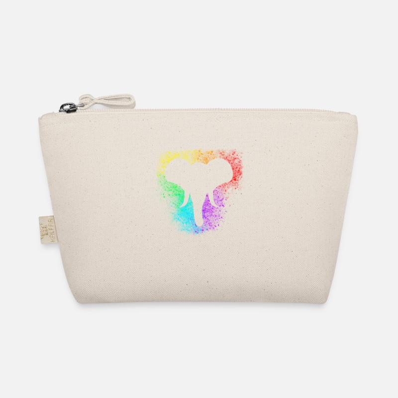 Regenbogenspritzer Elefantenkopf Bio-Täschchen