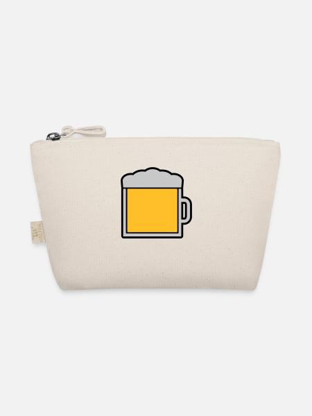 Icon Logo Large Beer Glass - Organic Pouch - nature - Front