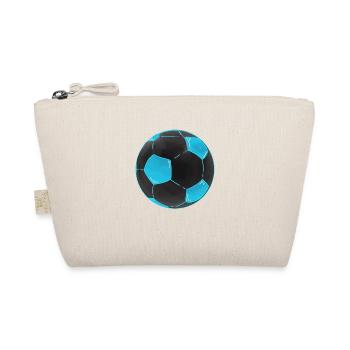 Fußball Schwarz Blau Coole Fußbälle Sticker - Bio-Täschchen - Natur - Vorne