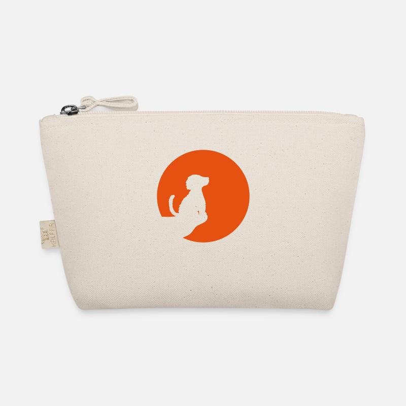 Seated Dog Cliff Moon Organic Pouch