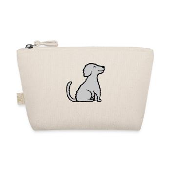 Happy seated good dog - Organic Pouch - nature - Front