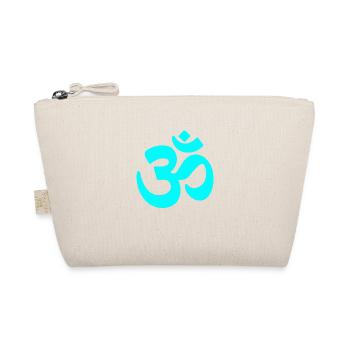 om zeichen neon blau yoga - Bio-Täschchen - Natur - Vorne