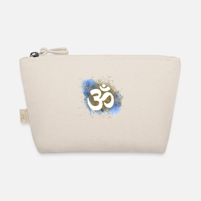 OM Sign Gold Water Elements Chakra Organic Pouch