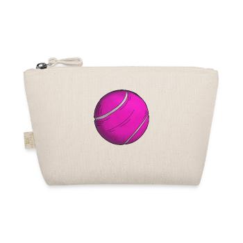 Tennis Ball Sticker Pink Tennis Player - Organic Pouch - nature - Front