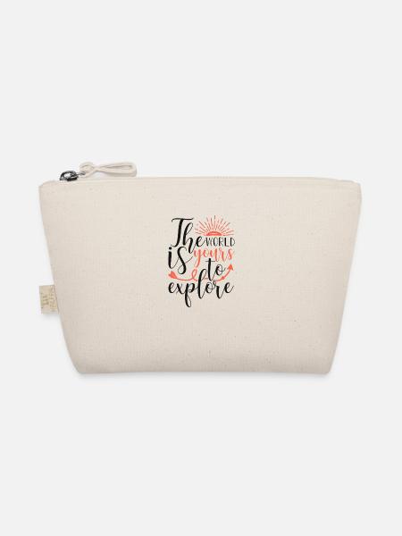 The world is yours to explore - Bio-Täschchen - Natur