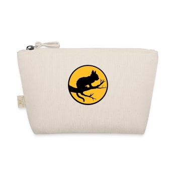 Black Cat Moon Tree - Organic Pouch - nature - Front