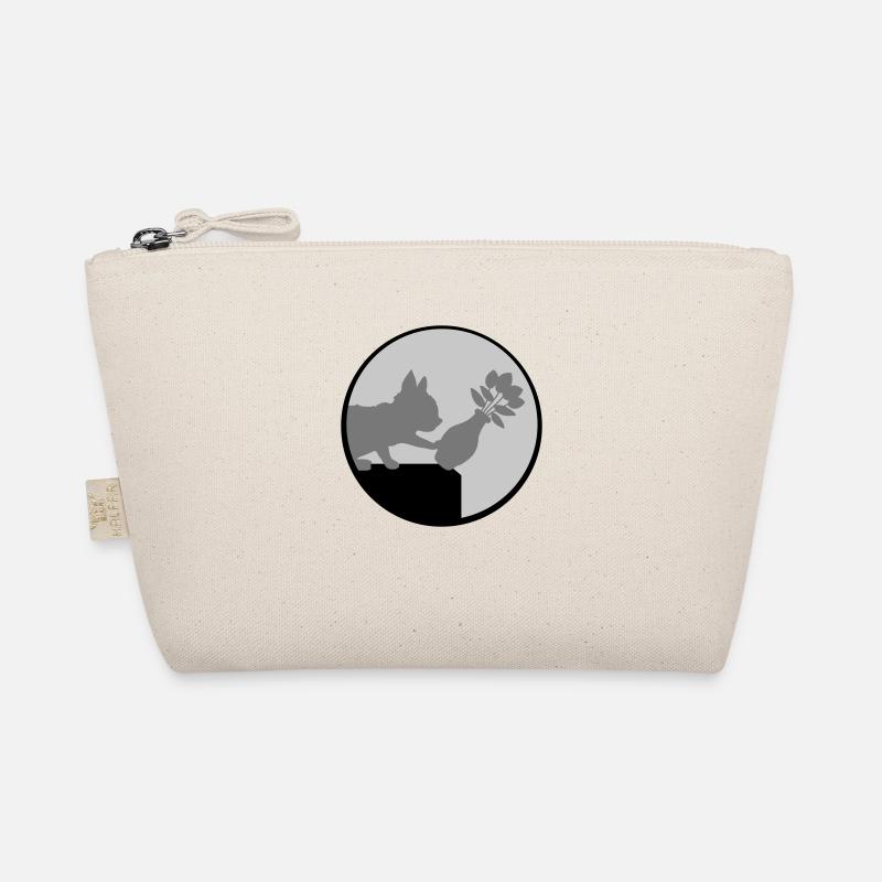 Flower vase falls down cat Organic Pouch