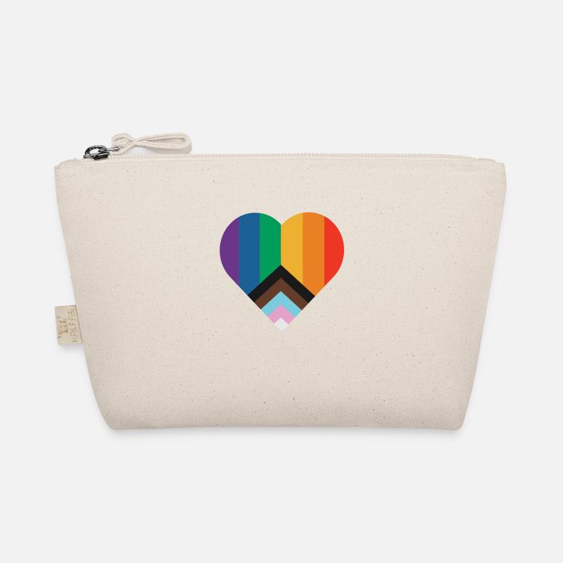 LGBT-Herz - Bio-Täschchen - Natur