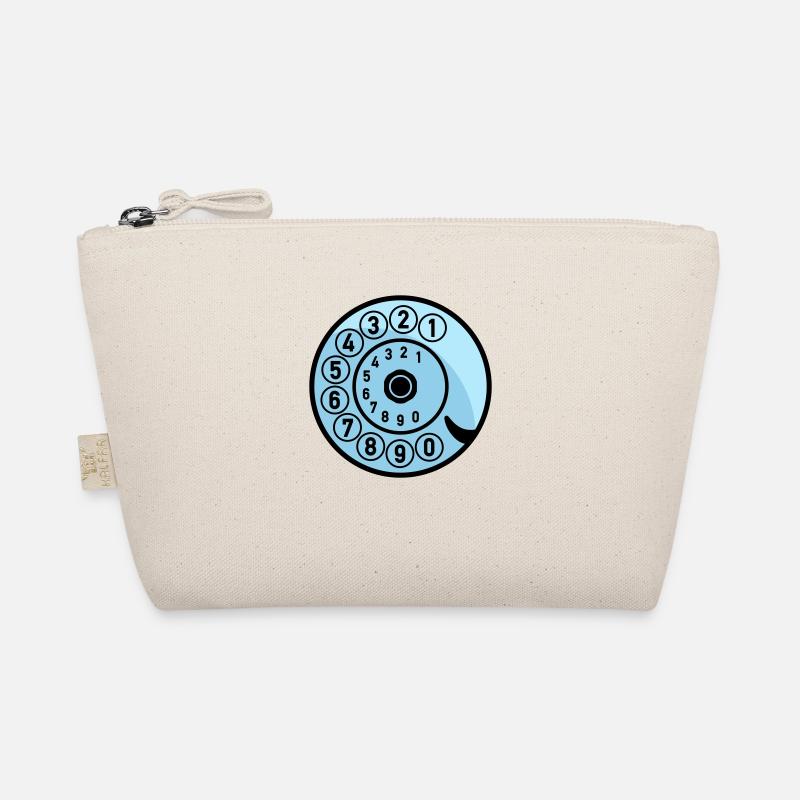 Dial Vintage Phone Call Retro Technology Organic Pouch