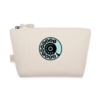 Dial Vintage Phone Call Retro Technology - Organic Pouch - nature - Front